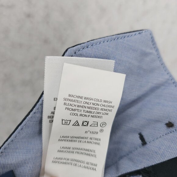 POLO RALPH LAUREN Chino Pants Navy Blue Stretch Straight Fit Size 34x30 - Picture 9 of 10